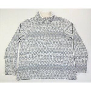 Free Country Size Large Womens Luxe Fleece 1/4 Zip Long Sleeve Pullover Sweater